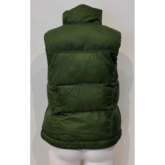 Vtg Old Navy Quilted Puffer Vest Womens M Green Fleece Lined‎ Y2K Grunge Gorp - Picture 4 of 10